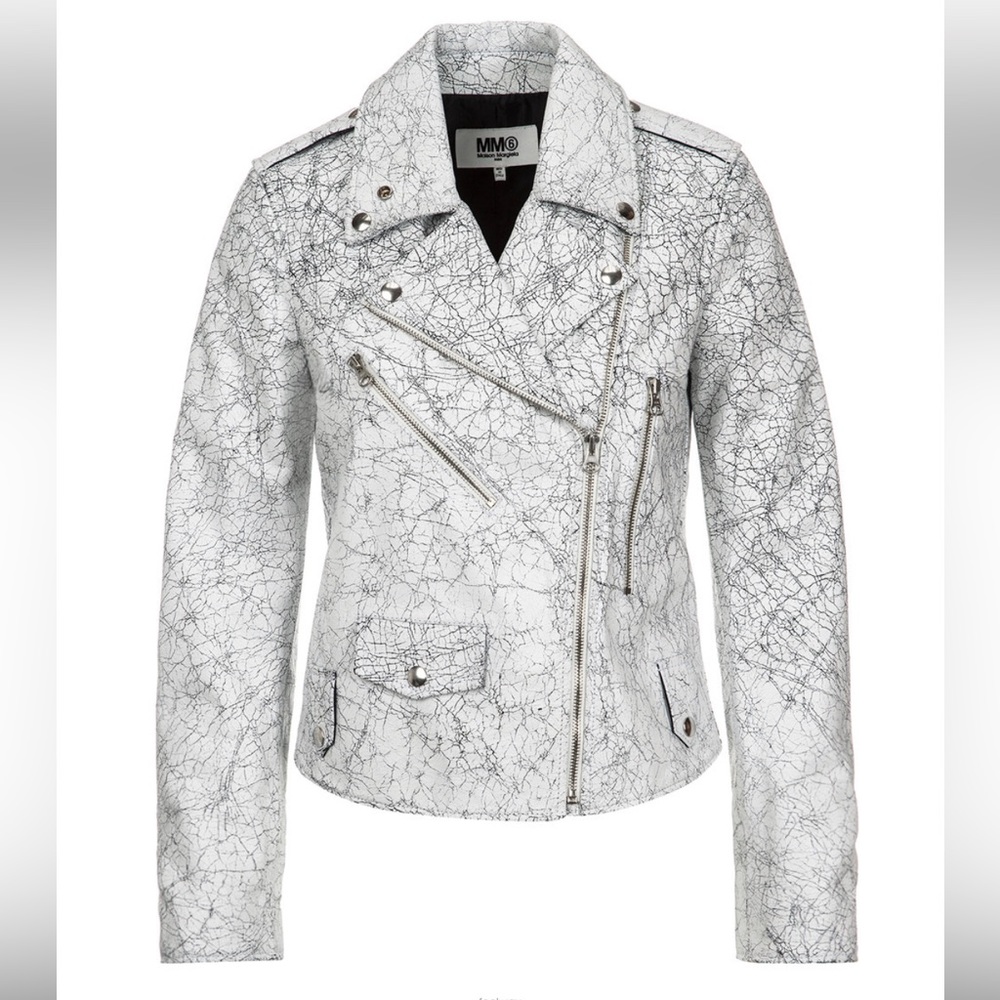 MM6 Maison Margiela Cracked Leather Jacket